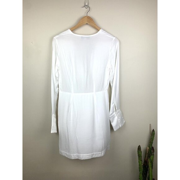 NWT! LOVER Moda Tie Front Mini Dress White Size 6 - Picture 13 of 14